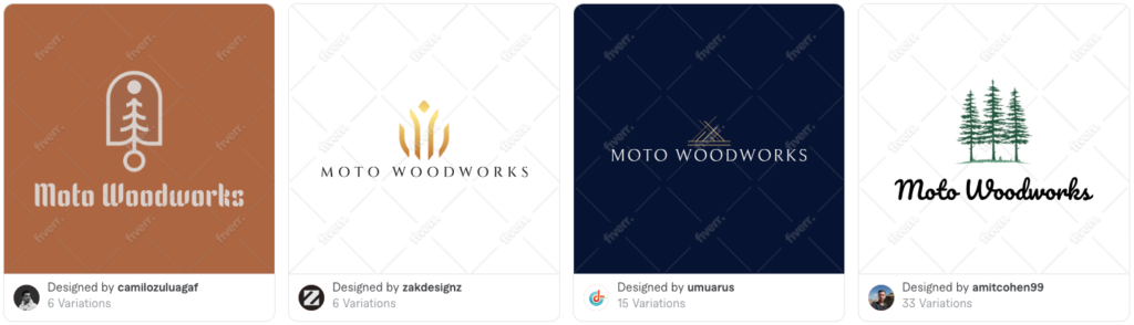 Logo samples from Fiverr