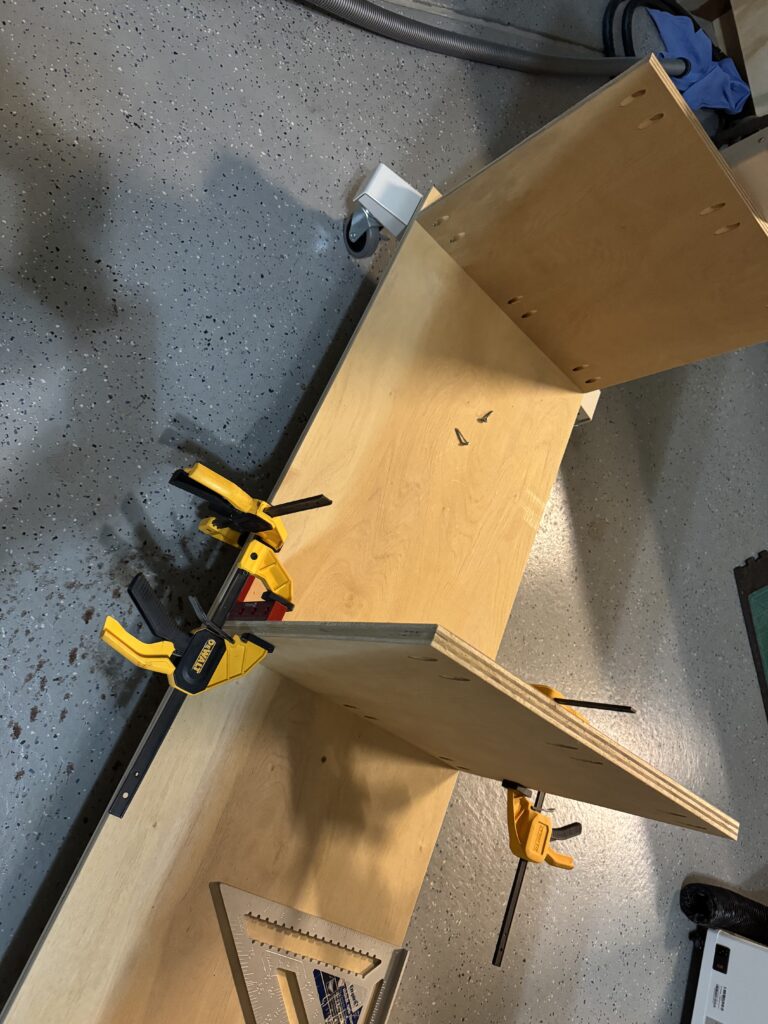 Setting the divider panels on my Husky adjustable-height table