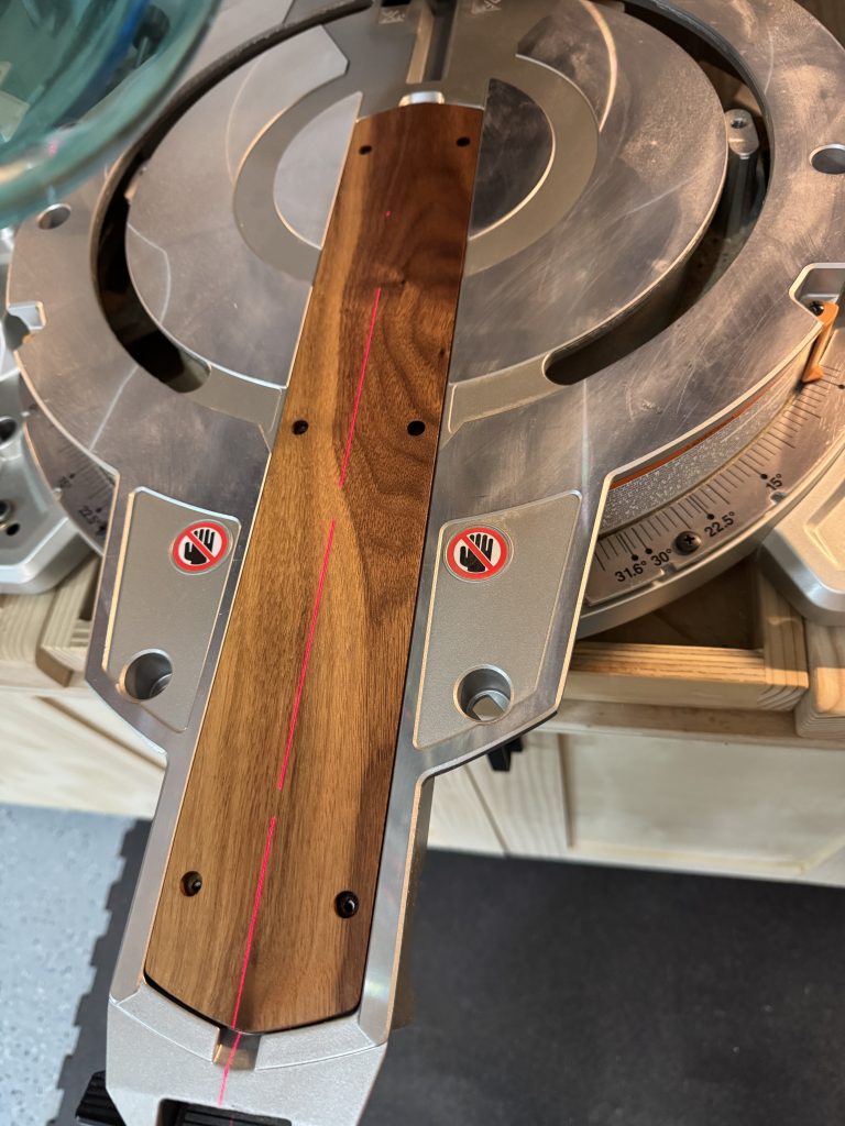 Installing the miter saw throat plate