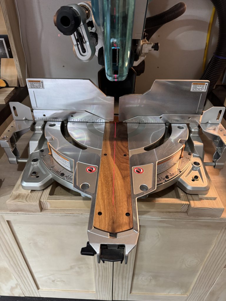 Admiring the miter saw throat plate