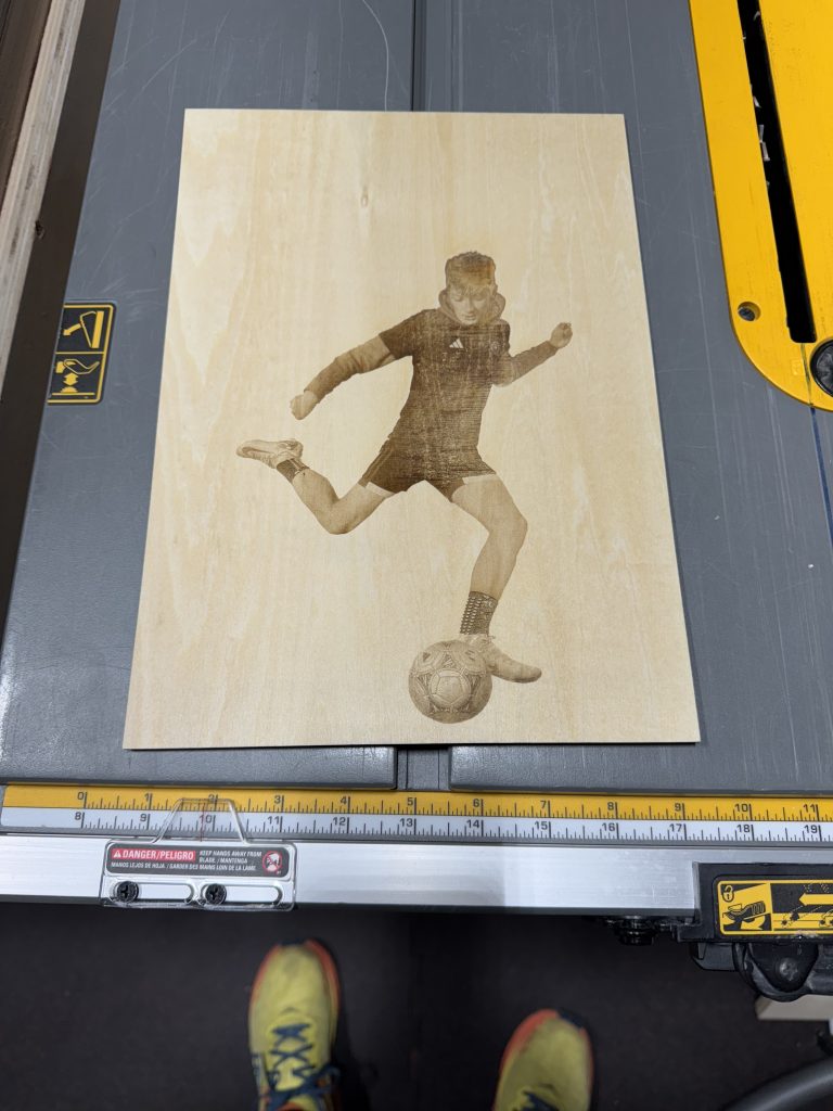 Final laser engraved photos of Tag and Kade