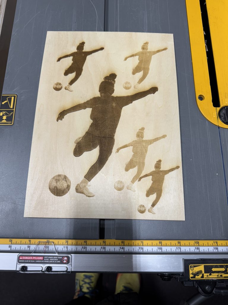 Laser engraved photos require several iterations to get the settings right