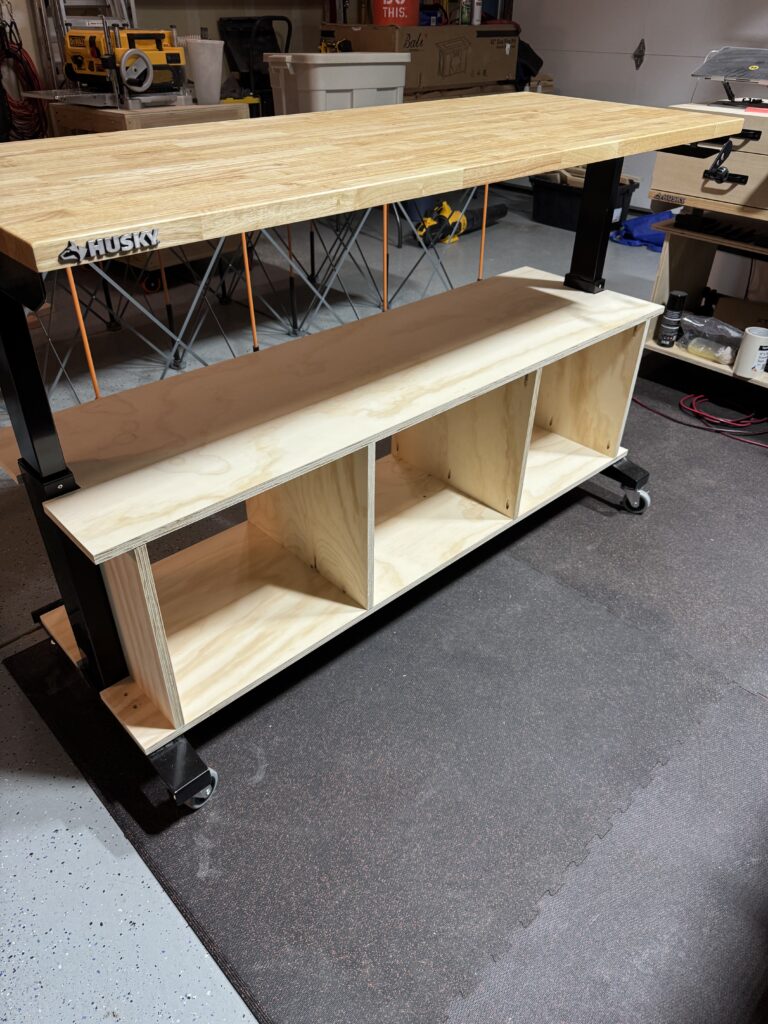 Another Husky adjustable-height table